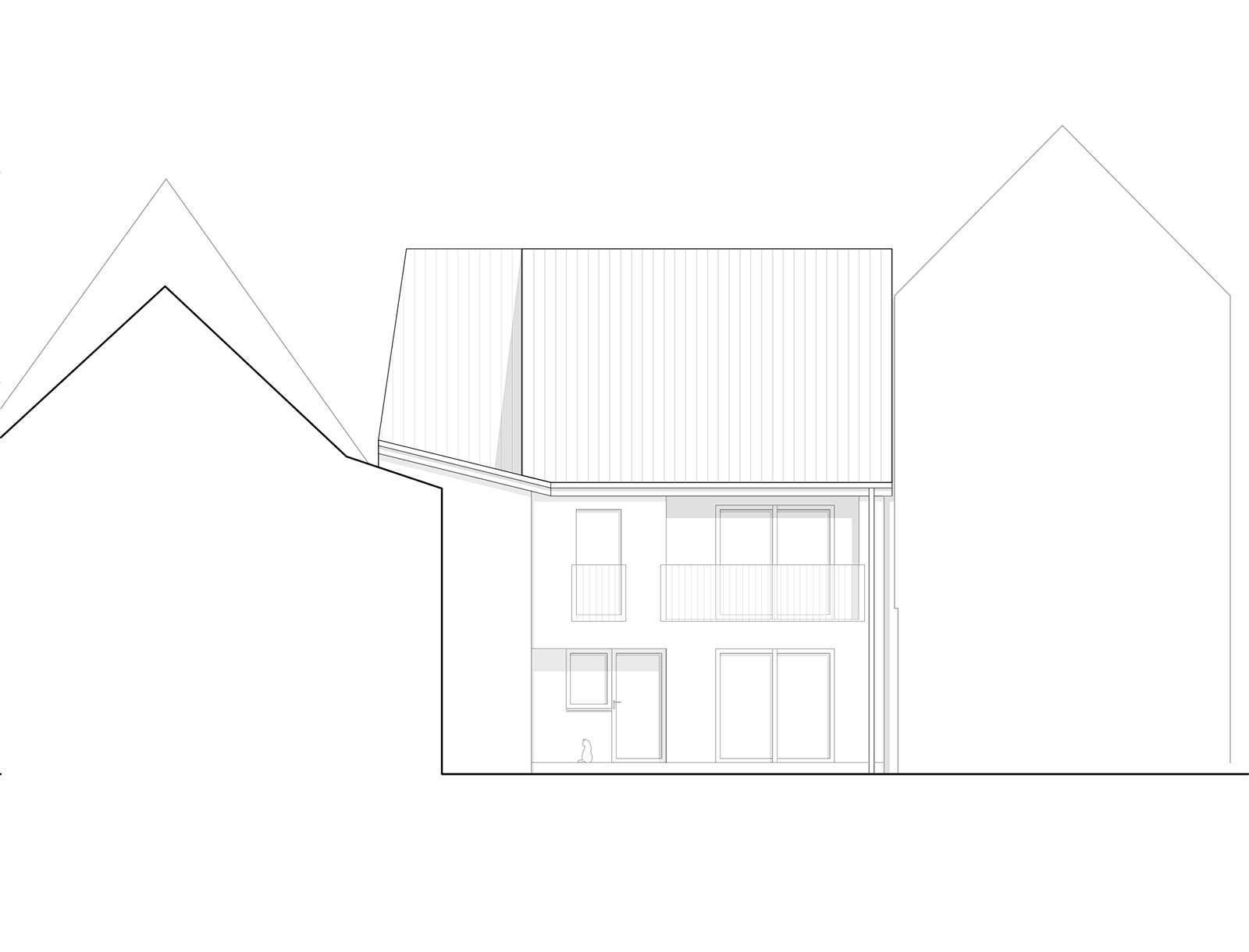 Hewitt-Architektur, Mehrfamilienhaus - Rheingaustraße Dieburg - Hausansicht 2