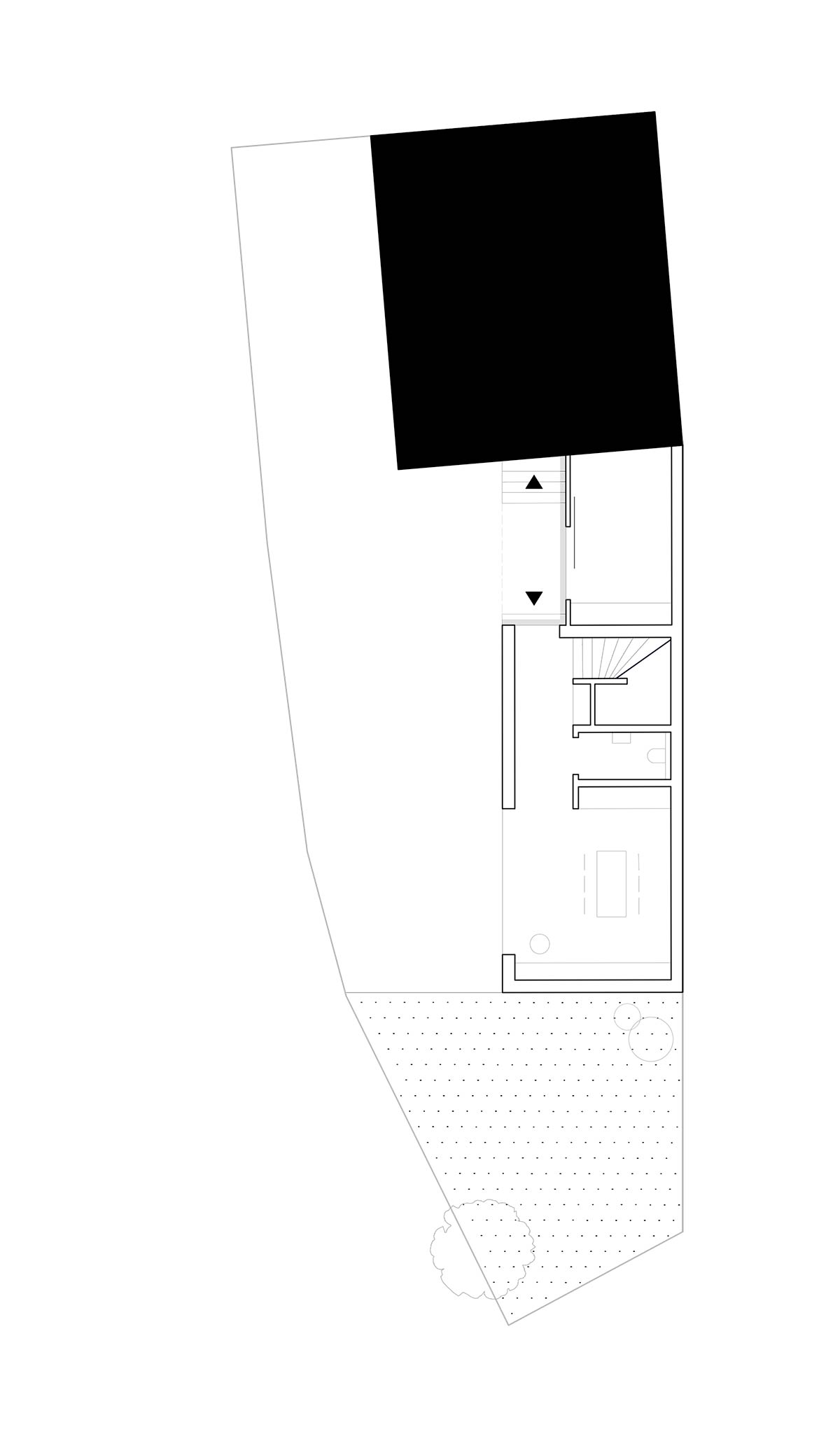 Hewitt-Architektur, Dominic Hewitt - Architekt, Projekt - Haus im Hof Grundriss EG - mobil