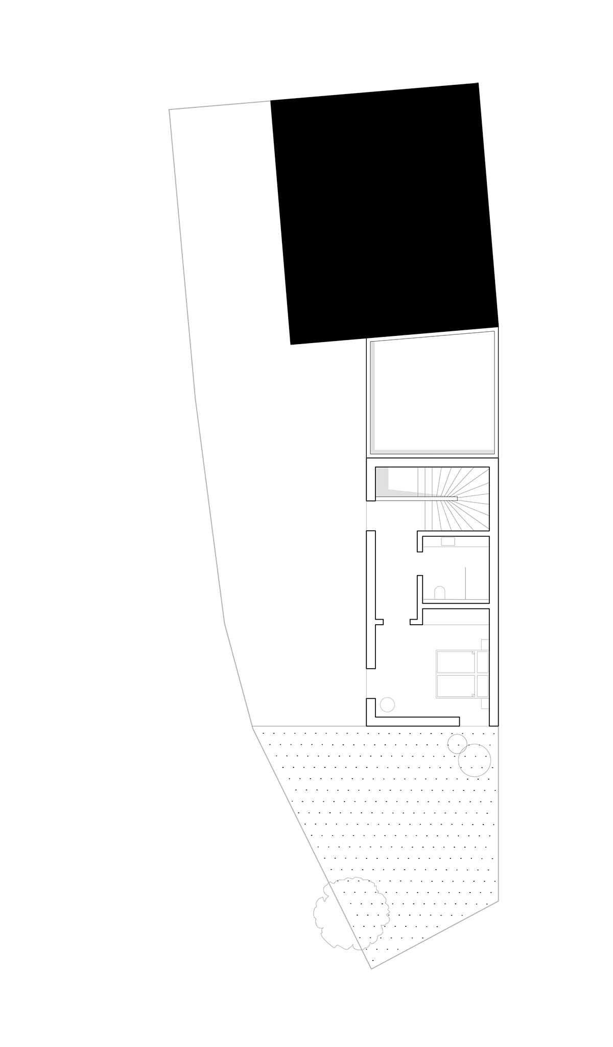 Hewitt-Architektur, Dominic Hewitt - Architekt, Projekt - Haus im Hof Grundriss OG - mobil
