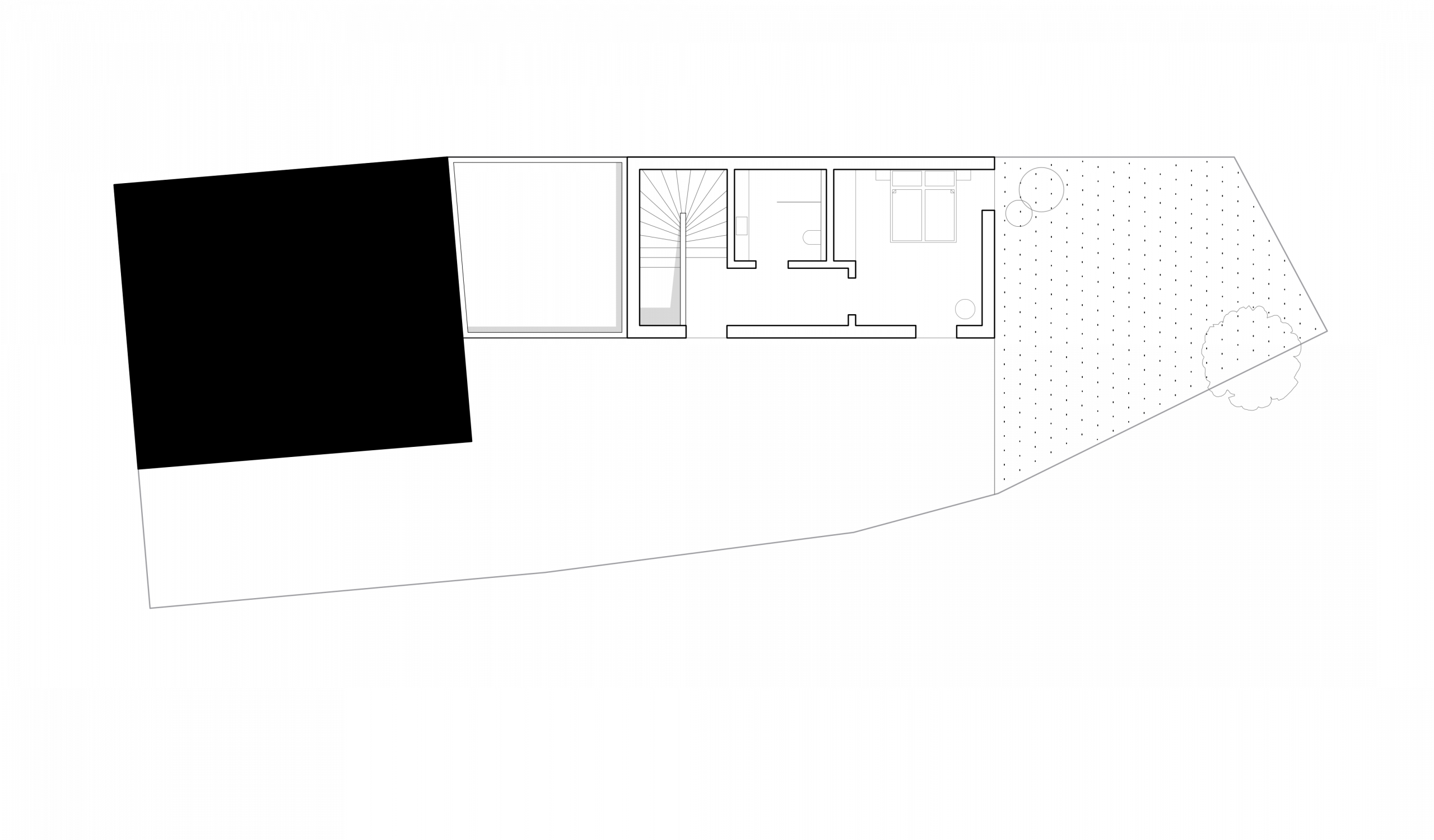 Hewitt-Architektur, Dominic Hewitt - Architekt, Projekt - Haus im Hof Grundriss OG