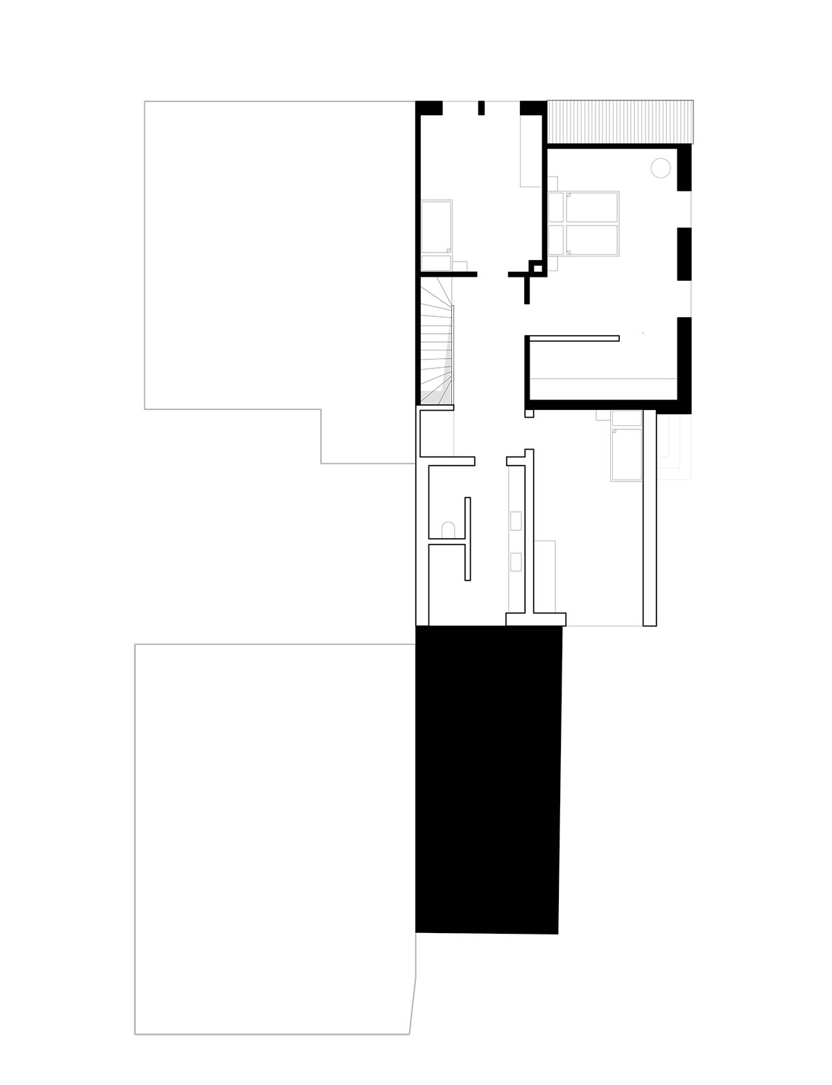 Hewitt-Architektur, Dominic Hewitt - Architekt, Anbau - Lückenfüller Grundriss_OG