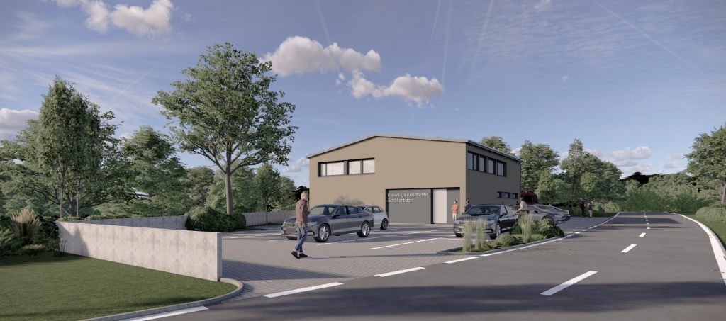 Hewitt-Architektur, Dominic Hewitt - Architekt, Dorfgemeinschaftshaus Odenwald Visualisierungen 1
