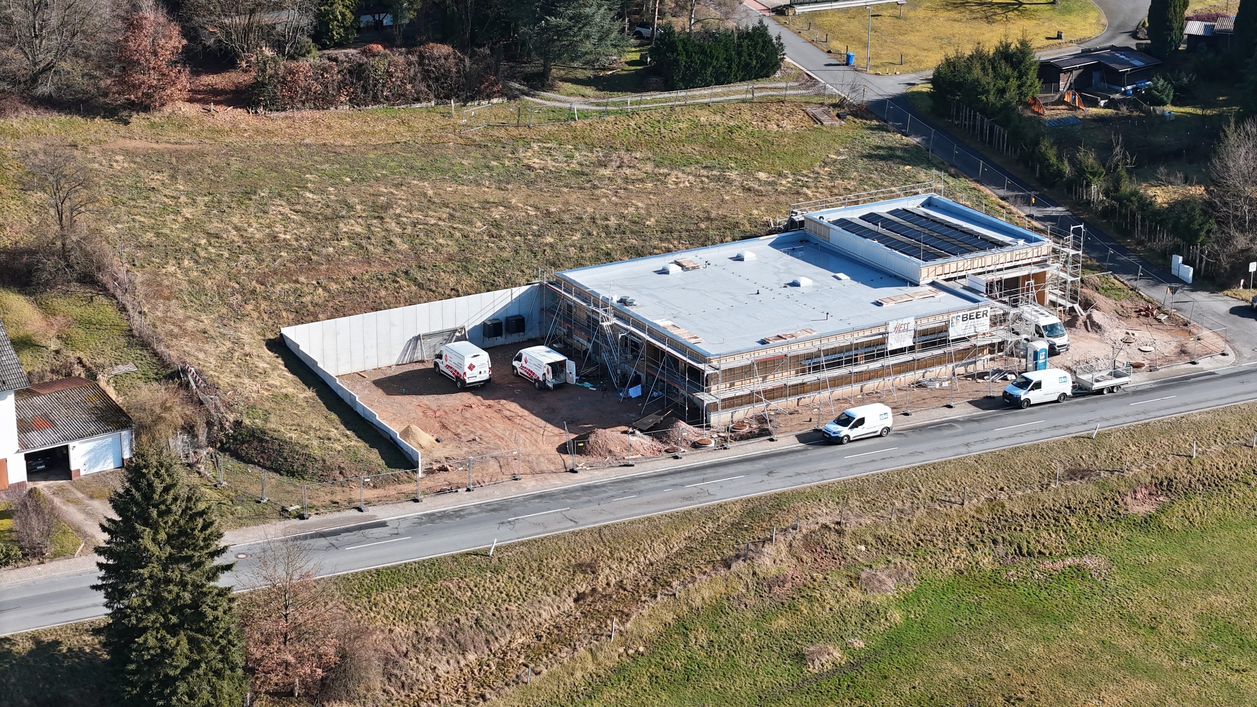 Hewitt-Architektur, Dominic Hewitt - Architekt, Feuerwehr, Oberzent, Odenwald Luftbild 4